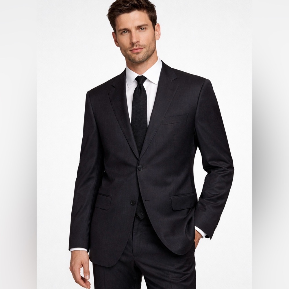 NEW! HUGO BOSS Super 100 Sport Coat Suit Jacket 100% Virgin Wool Gray SZ 42R